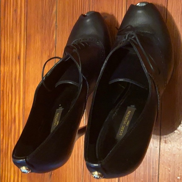 New LOUIS VUITTON NADJA LACE UP PUMPS SZ 39.5 - Picture 2 of 7